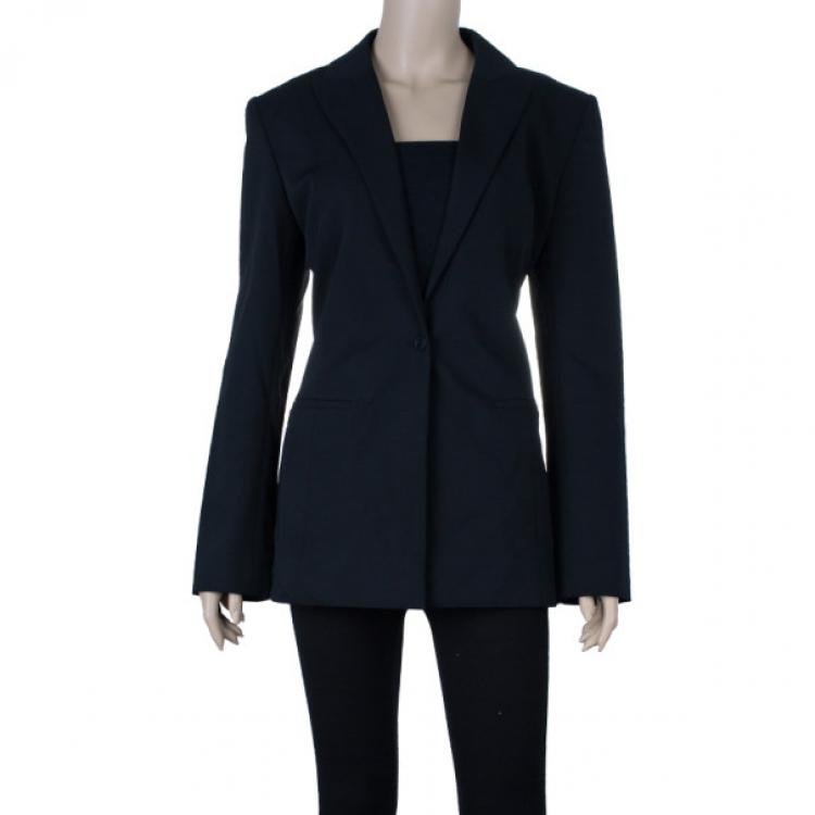 Pre Owned Balenciaga Black Tailored Blazer M