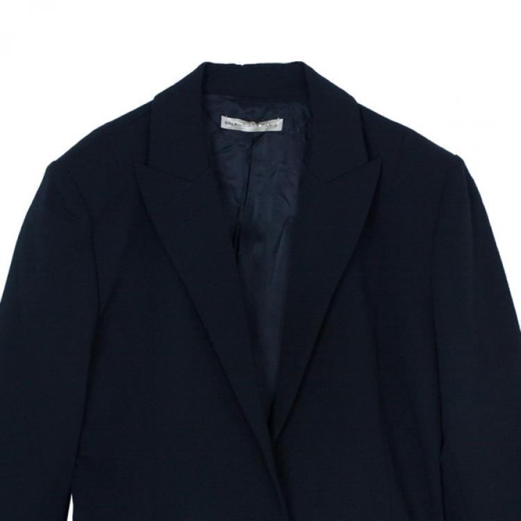 Pre Owned Balenciaga Black Tailored Blazer M