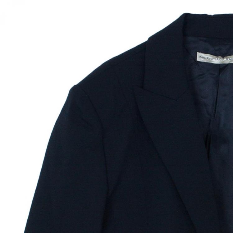 Pre Owned Balenciaga Black Tailored Blazer M