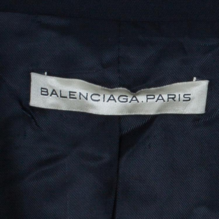 Pre Owned Balenciaga Black Tailored Blazer M