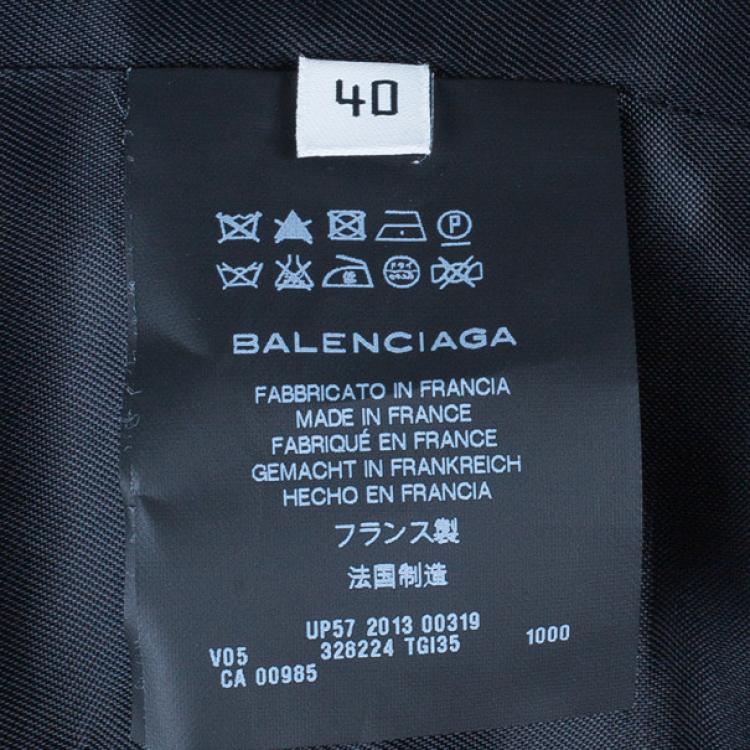 Pre Owned Balenciaga Black Tailored Blazer M