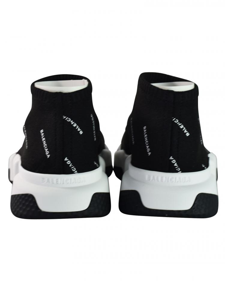 Pre Owned Balenciaga Black Low Speed Trainers Sneakes Size 39