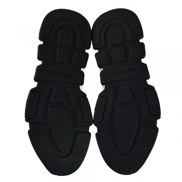 Pre Owned Balenciaga Black Nylon Low Logo Speed Trainer Sneaker Size 41