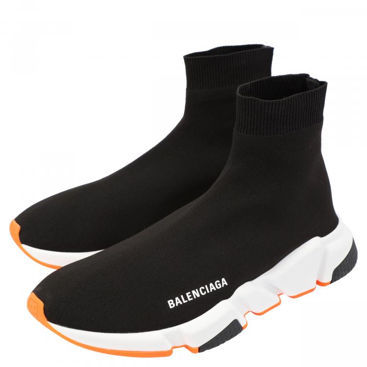 Pre Owned Balenciaga White Speed Trainers Size 40