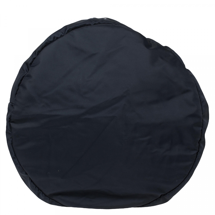 مملوكة مسبقًا Balenciaga Navy Blue/Red Nylon Small Wheel Logo Weekender Bag