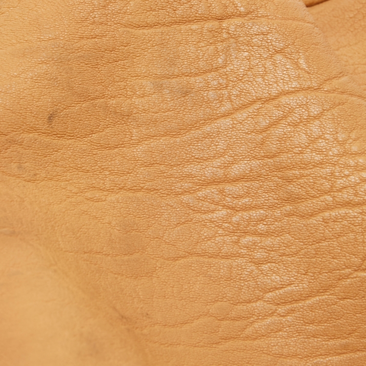 Pre Owned Balenciaga Sand Beige Leather Linea Metallica Bag