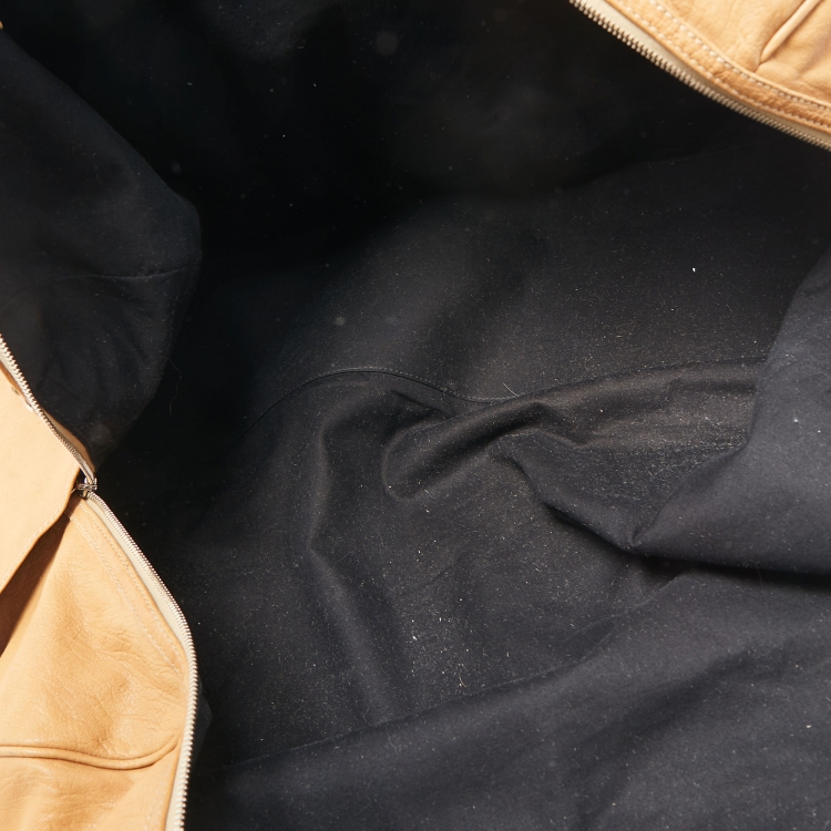 Pre Owned Balenciaga Sand Beige Leather Linea Metallica Bag