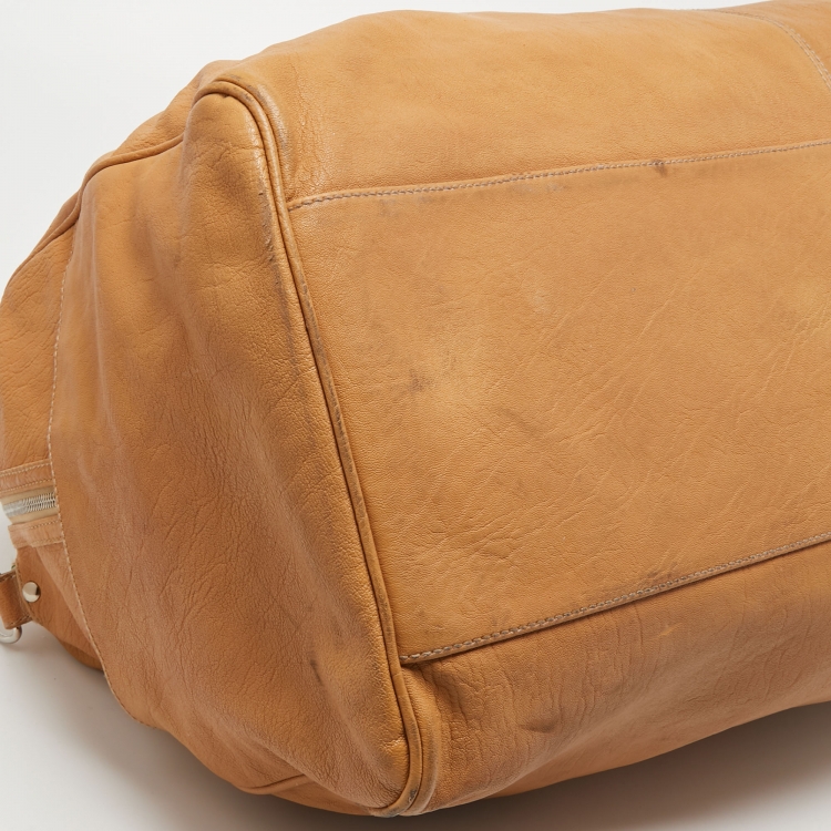 Pre Owned Balenciaga Sand Beige Leather Linea Metallica Bag