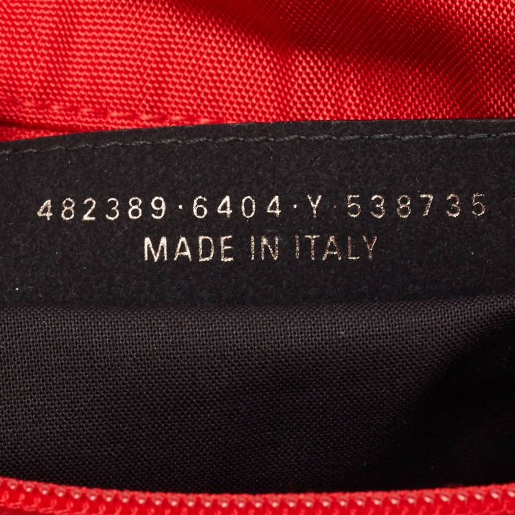 Pre Owned Balenciaga Red/Black Nylon Explorer Belt Bag
