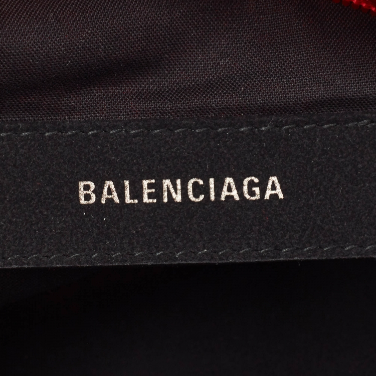 Pre Owned Balenciaga Red/Black Nylon Explorer Belt Bag
