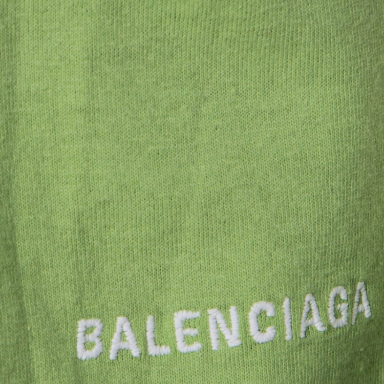 Pre Owned Balenciaga Green Cotton Oversized T-Shirt S