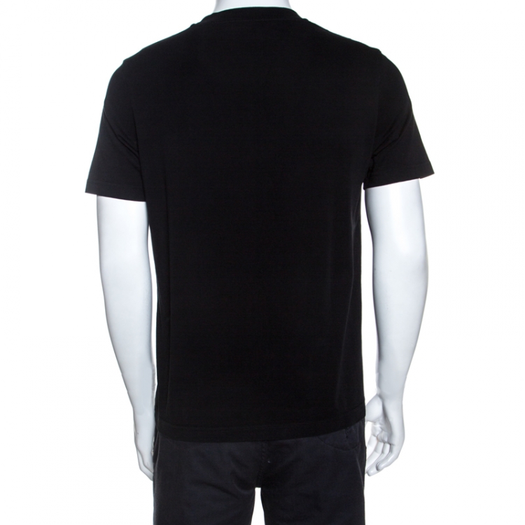 Pre Owned Balenciaga Black Cotton Crew Neck T-Shirt M