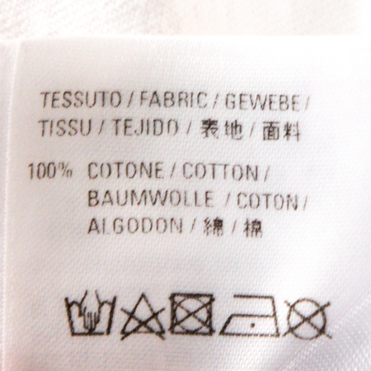 Pre Owned Balenciaga White Cotton Back Logo Print Oversized T Shirt M