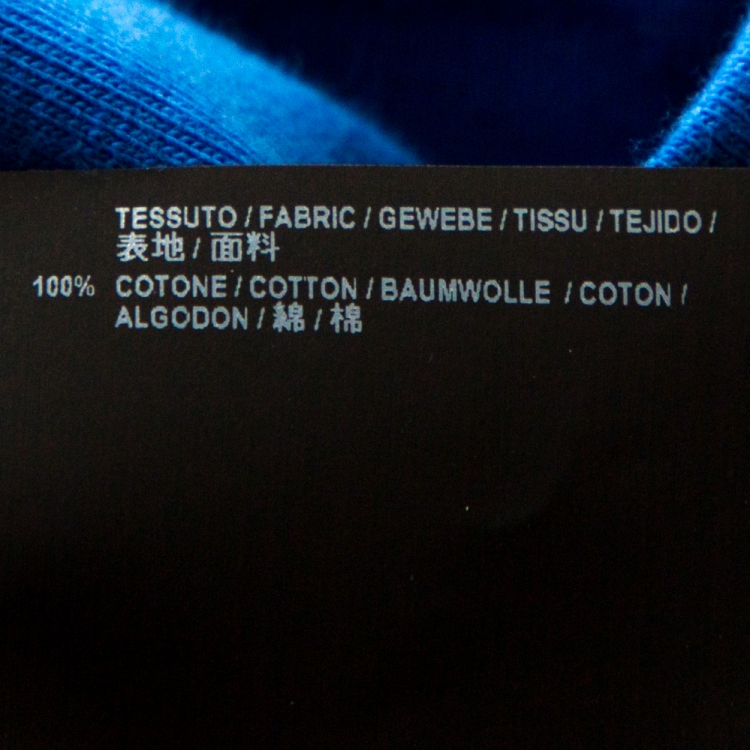 Pre Owned Balenciaga Blue Cotton Archetypes Print Oversized T Shirt S