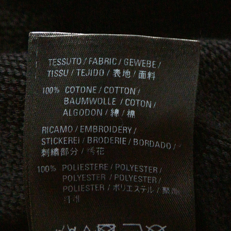 Pre Owned Balenciaga Black Embroidered Logo Cotton Oversized Hoodie S