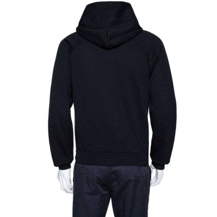 Pre Owned Balenciaga Black BB Mode Print Cotton Hooded Sweatshirt XS