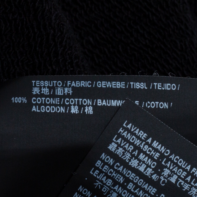 Pre Owned Balenciaga Black Cotton Political Logo Hooded Sweatshirt XL