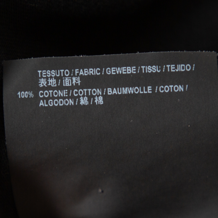 Pre Owned Balenciaga Black Cotton Logo Printed Crewneck T-Shirt L   