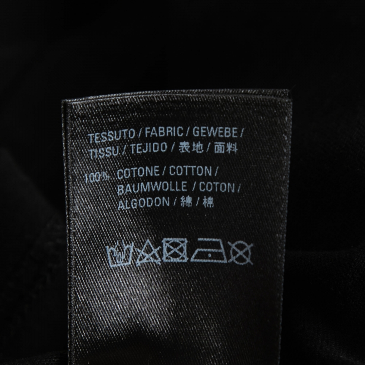 Pre Owned Balenciaga Black Logo Print Cotton T-shirt XXS