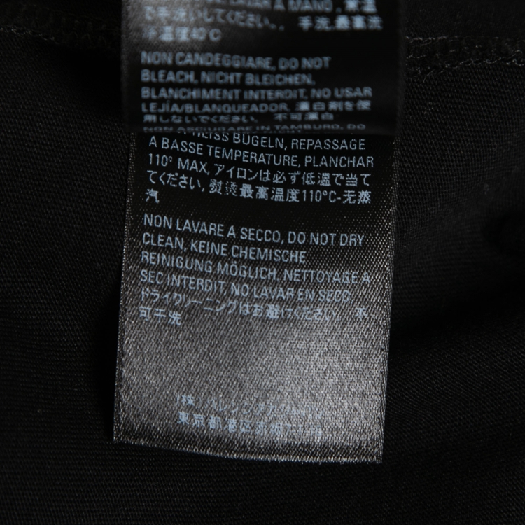 Pre Owned Balenciaga Black Logo Print Cotton T-shirt XXS