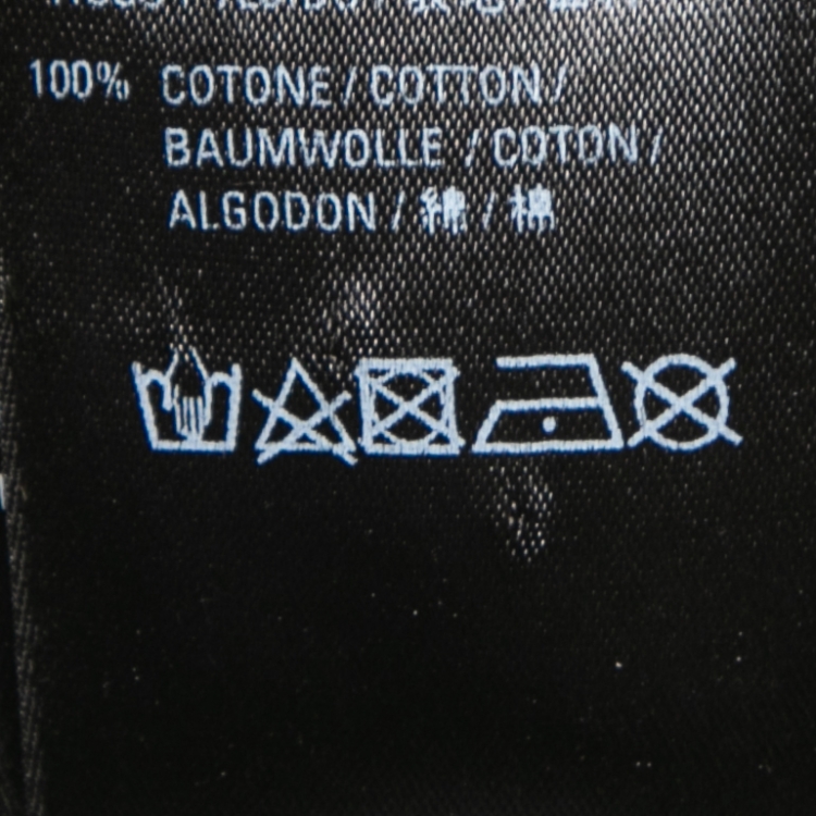 Pre Owned Balenciaga  Black Crew Printed Cotton Oversized T Shirt S