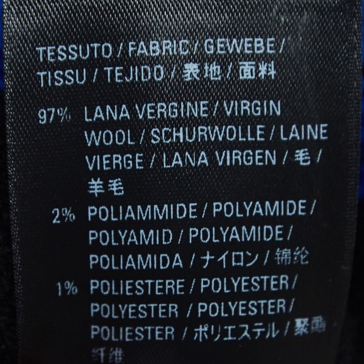 Pre Owned Balenciaga Blue Logo Jacquard Wool Knit Sweater M