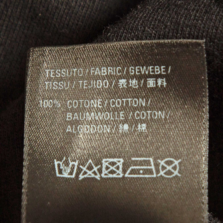 Pre Owned Balenciaga Black Blurry Logo Print Cotton Crew Neck T-Shirt S
