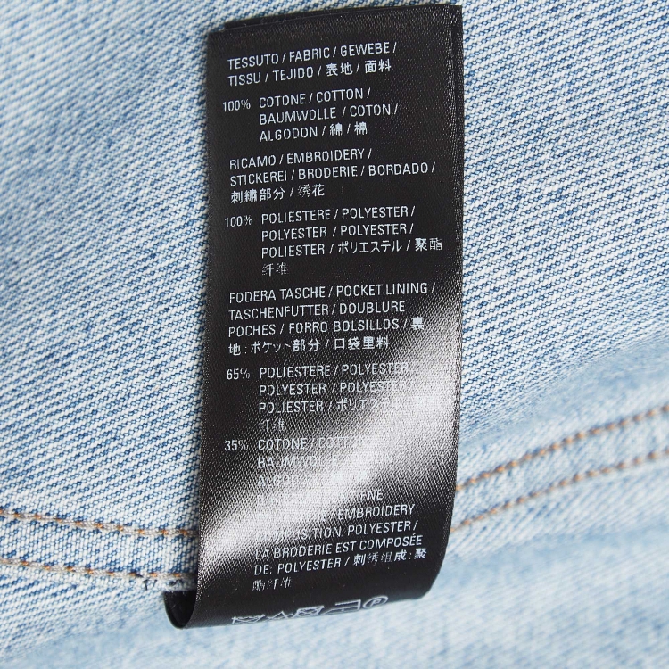 Pre Owned Balenciaga Blue Washed Denim Oversized Jacket XS