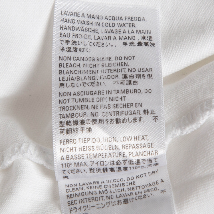 Pre Owned Balenciaga White Logo Print Cotton T-Shirt M