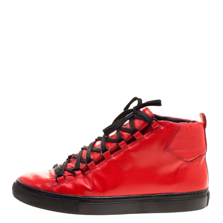 balenciaga shoes red and black
