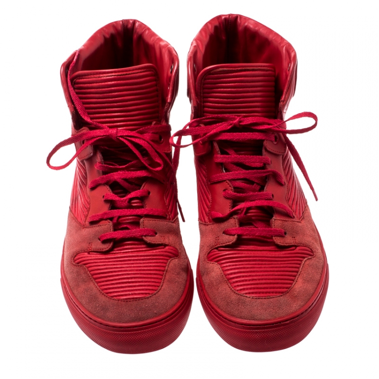 all red balenciaga shoes