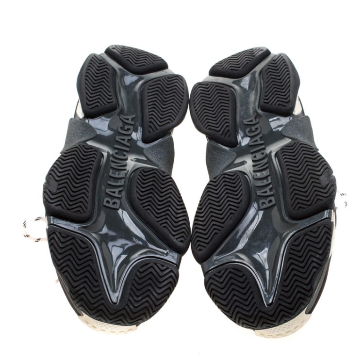 ممل�وكة مسبقًا Balenciaga Multicolor Mesh And Leather Triple S Platform Sneakers Size 46