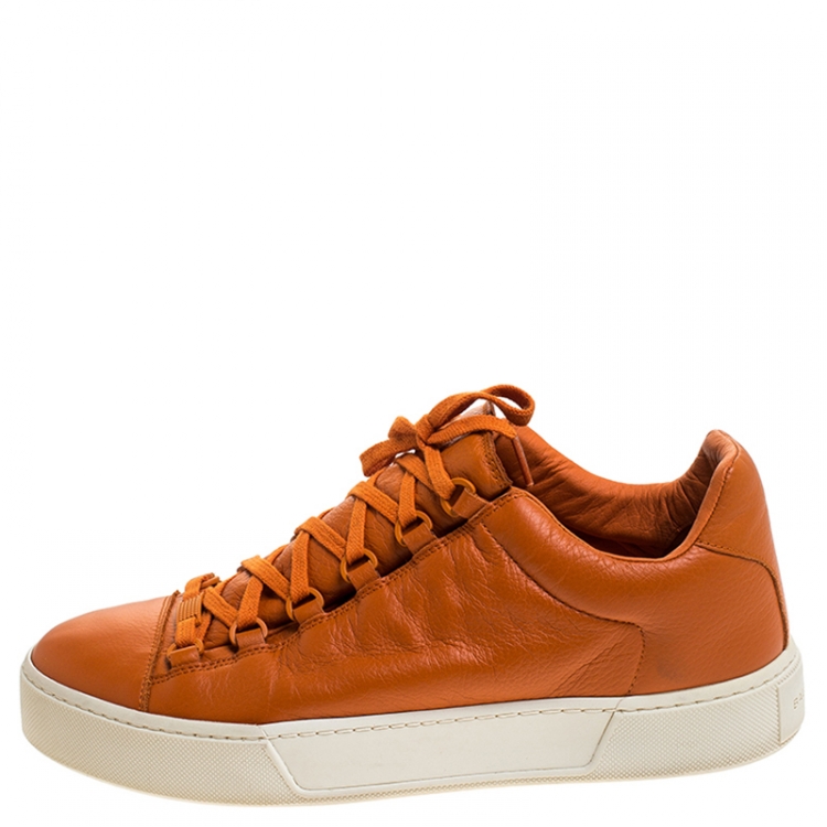 Samuel creëren Analist Balenciaga Orange Leather Lace Up Hi Top Sneakers Size 43 Balenciaga | TLC