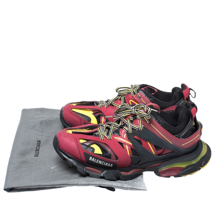 Pre Owned Balenciaga Multicolor Leather and Mesh Track 2 Trainer Sneakers Size 43