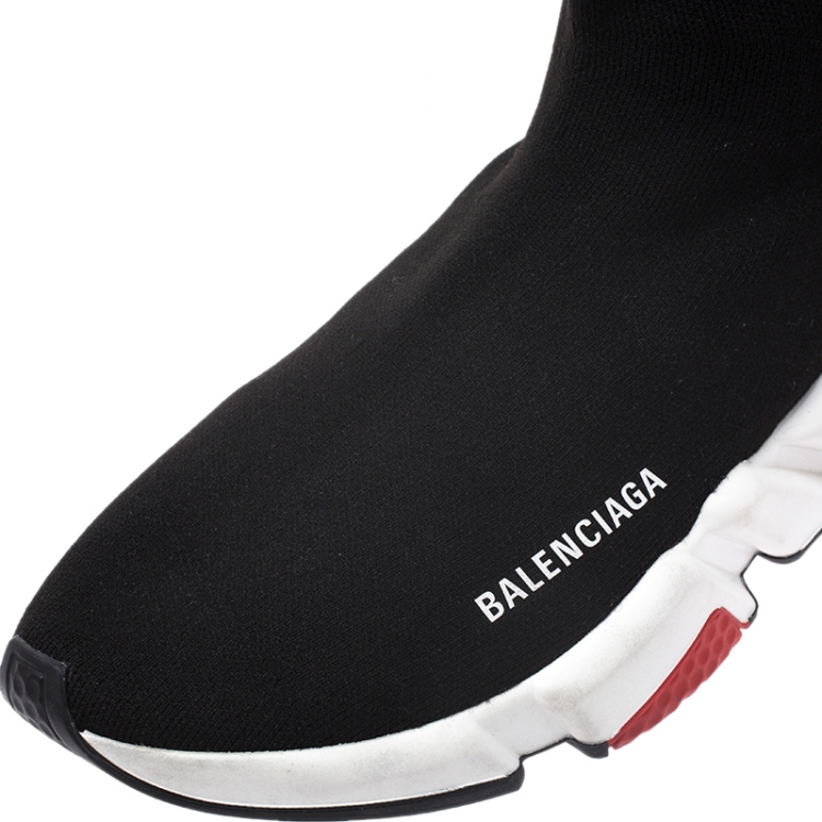 مملوكة مسبقًا Balenciaga Black Knit Fabric Speed Trainer Sneakers Size 41