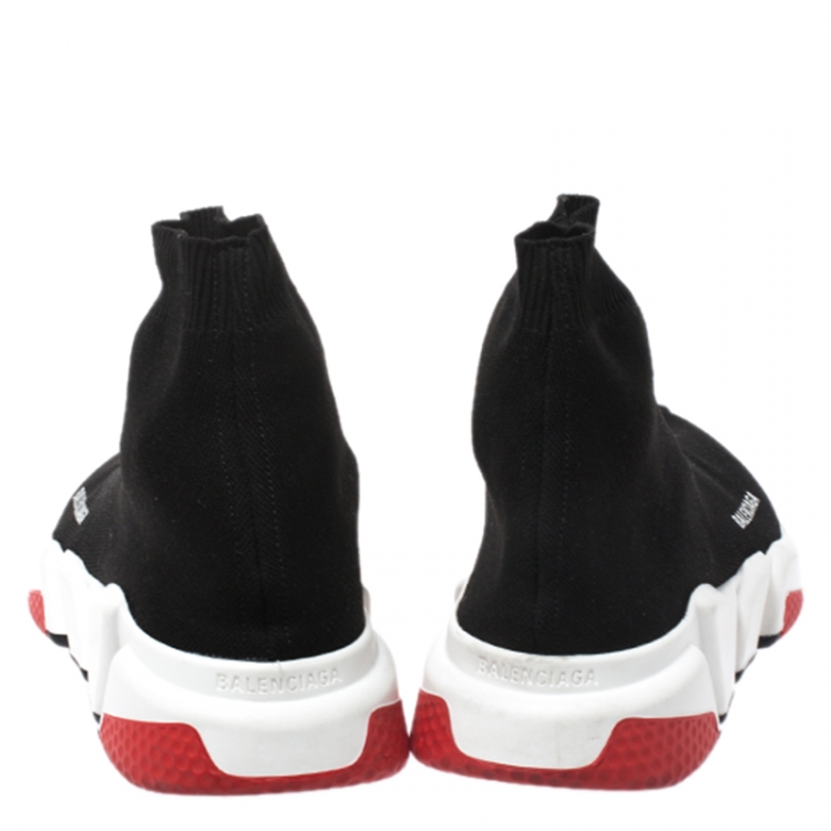مملوكة مسبقًا Balenciaga Black Knit Fabric Speed Trainer Sneakers Size 41