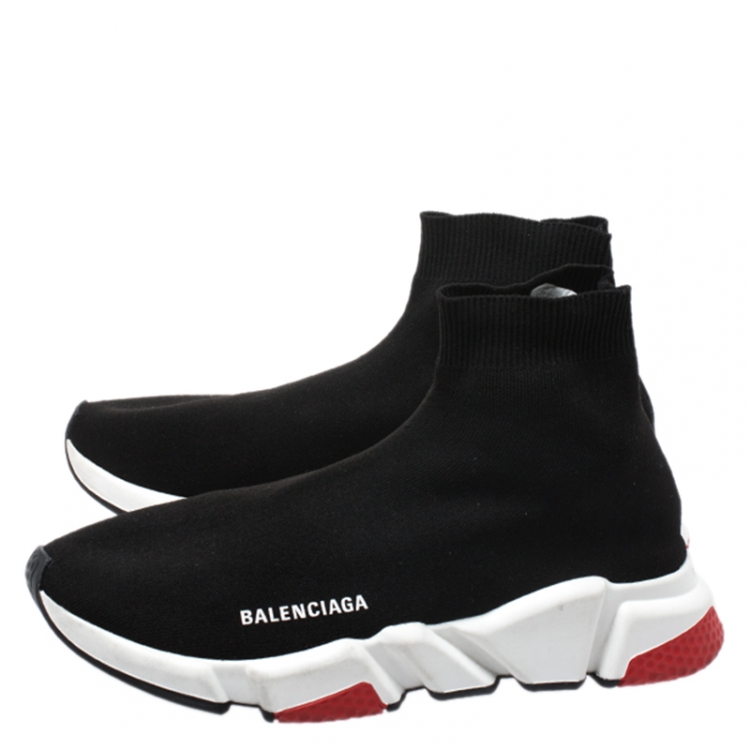 مملوكة مسبقًا Balenciaga Black Knit Fabric Speed Trainer Sneakers Size 41