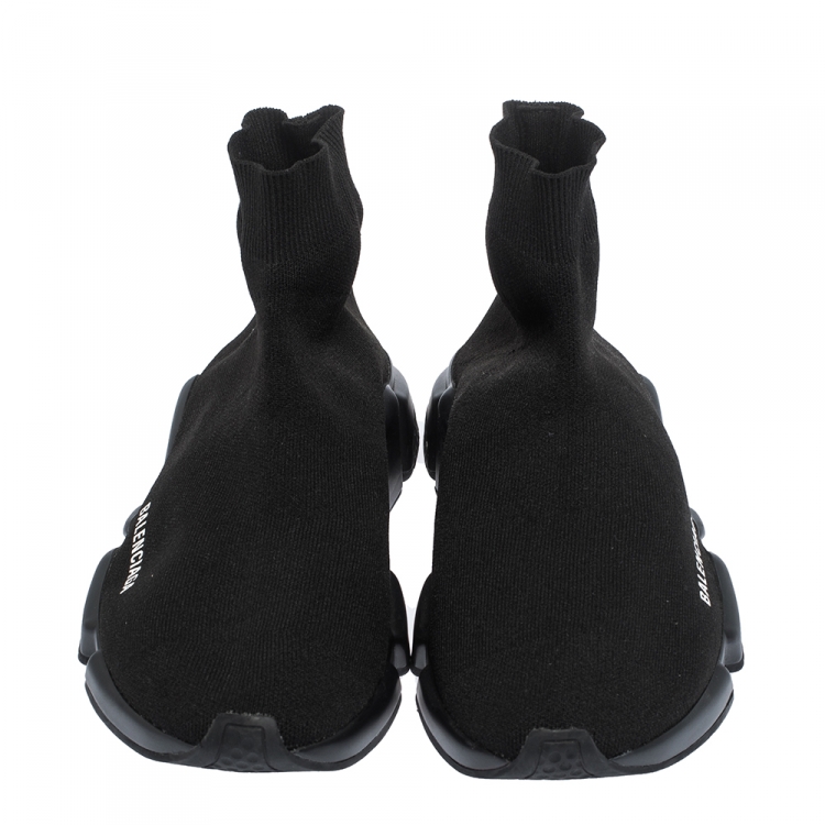 مملوكة مسبقًا Balenciaga Black Knit Fabric Speed Trainer Sneakers Size 41