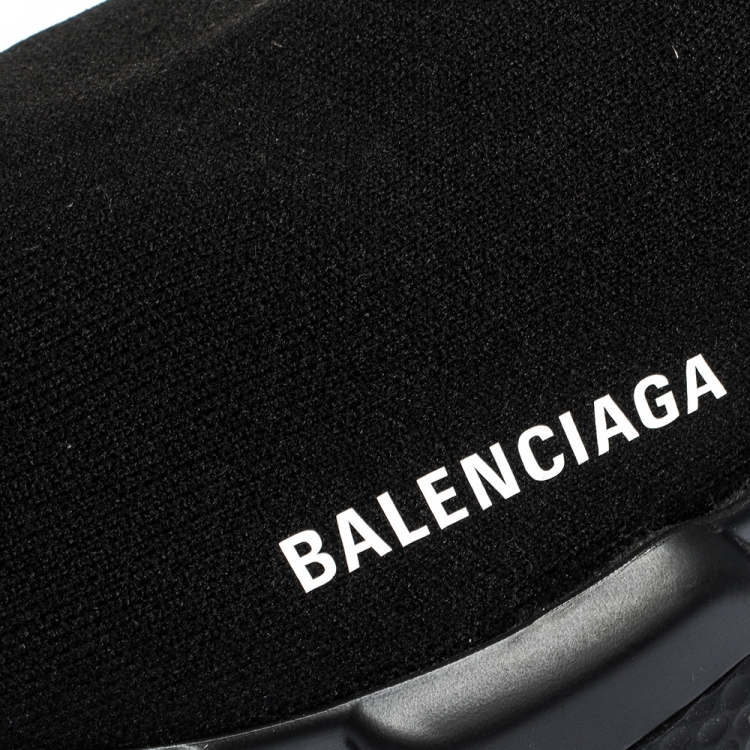 مملوكة مسبقًا Balenciaga Black Knit Fabric Speed Trainer Sneakers Size 41