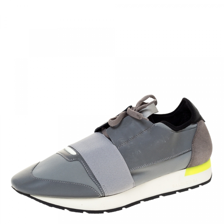 balenciaga silver race runner