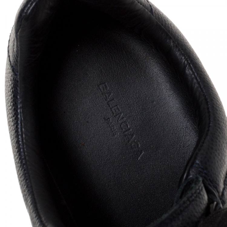 مملوكة مسبقًا Balenciaga Navy Blue Leather Arena Low Top Sneakers Size 42