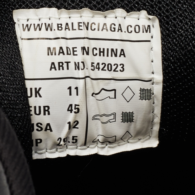 Pre Owned Balenciaga Multicolor Leather and Mesh Track Sneakers Size 45