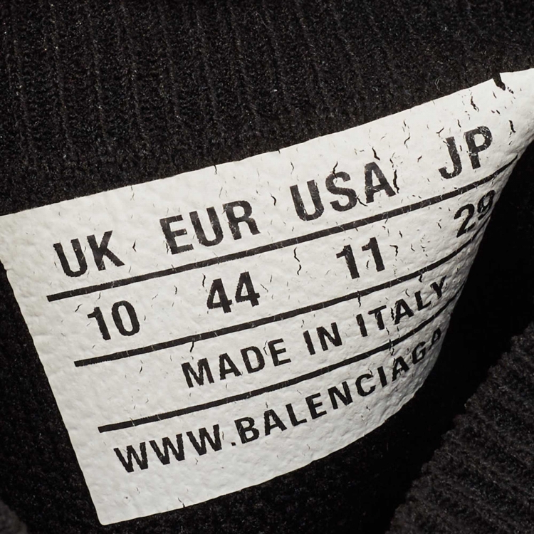 Pre Owned Balenciaga Black Knit Fabric Speed Trainer Sneakers Size 44