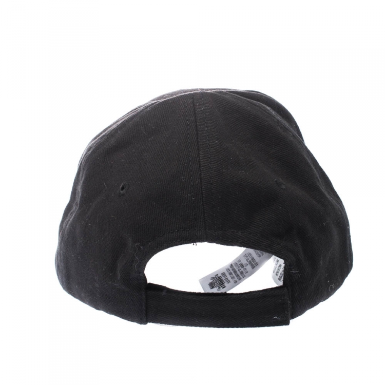 Pre Owned Balenciaga Black Cotton Classic Baseball Cap