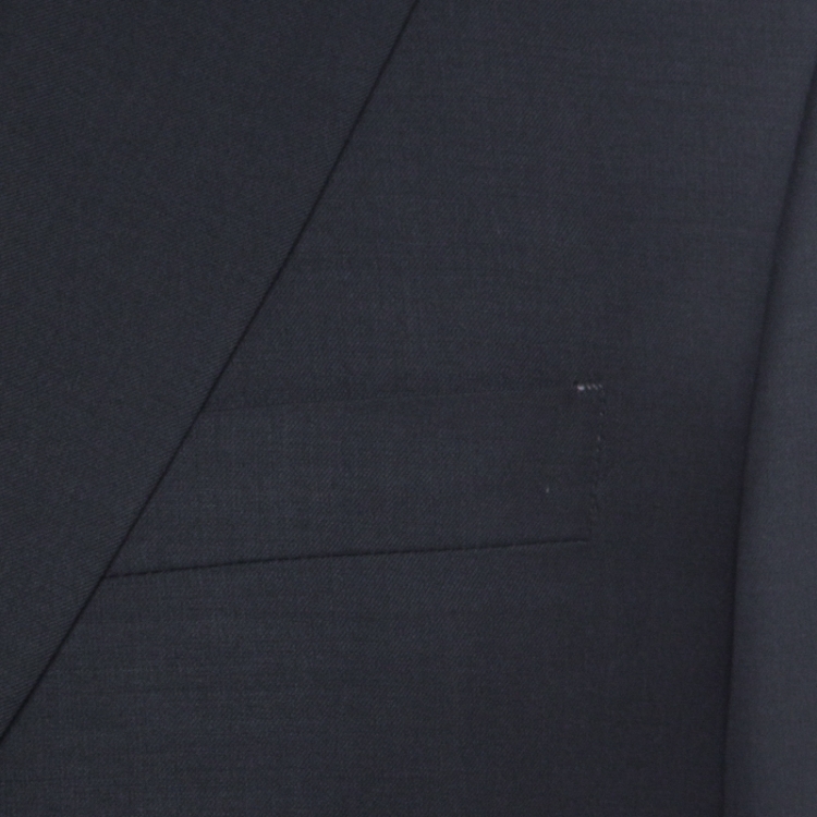 Pre Owned Balmain Grey Wool Regular Fit Suit XS 
