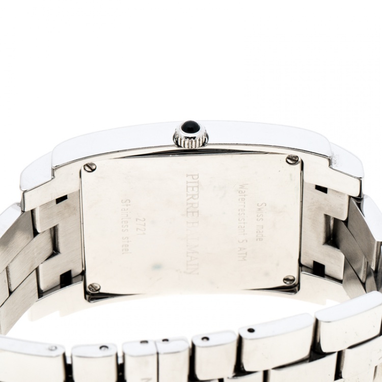 Pre Owned Balmain Silver White Stainless Steel 2721 Men's Wristwatch 32 mm