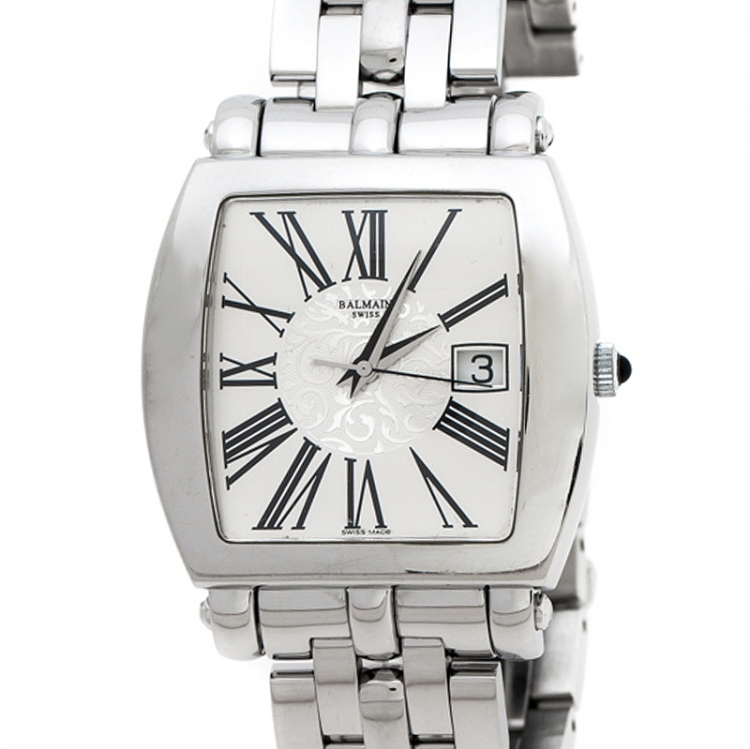 Pre Owned Balmain Silver Stainless Steel Arcade 2791 Men's Wristwatch 37 mm