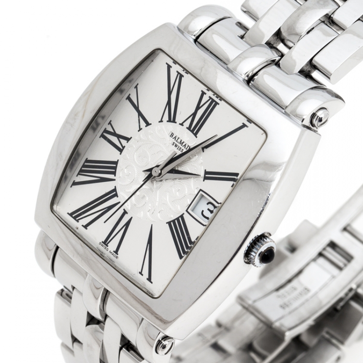 Pre Owned Balmain Silver Stainless Steel Arcade 2791 Men's Wristwatch 37 mm