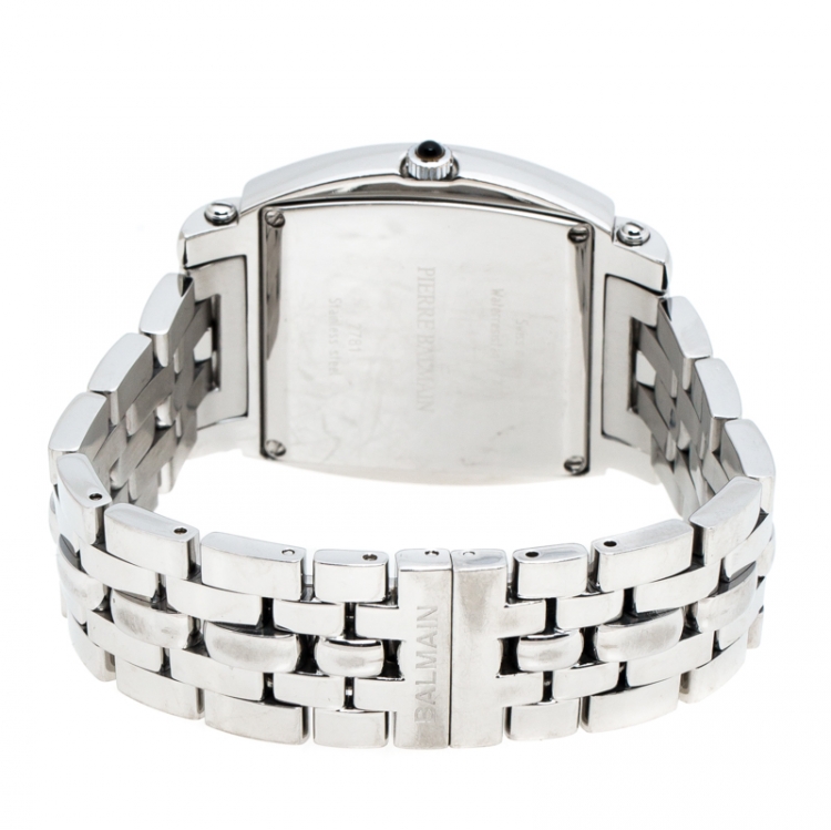 Pre Owned Balmain Silver Stainless Steel Arcade 2791 Men's Wristwatch 37 mm