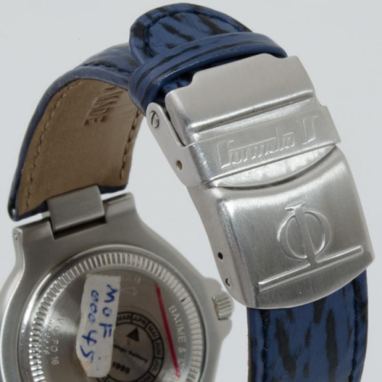 Pre Owned Baume & Mercier Formula S Orange Toned Bezel Unisex Wristwatch